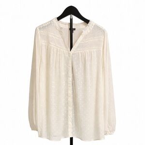 Torrid Cream Eyelet Button-Up Blouse